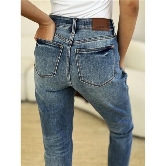 Judy Blue Full Size Mid‎ Rise Rigid Magic Release Hem Jeans - Picture 15 of 15